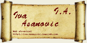 Iva Asanović vizit kartica
